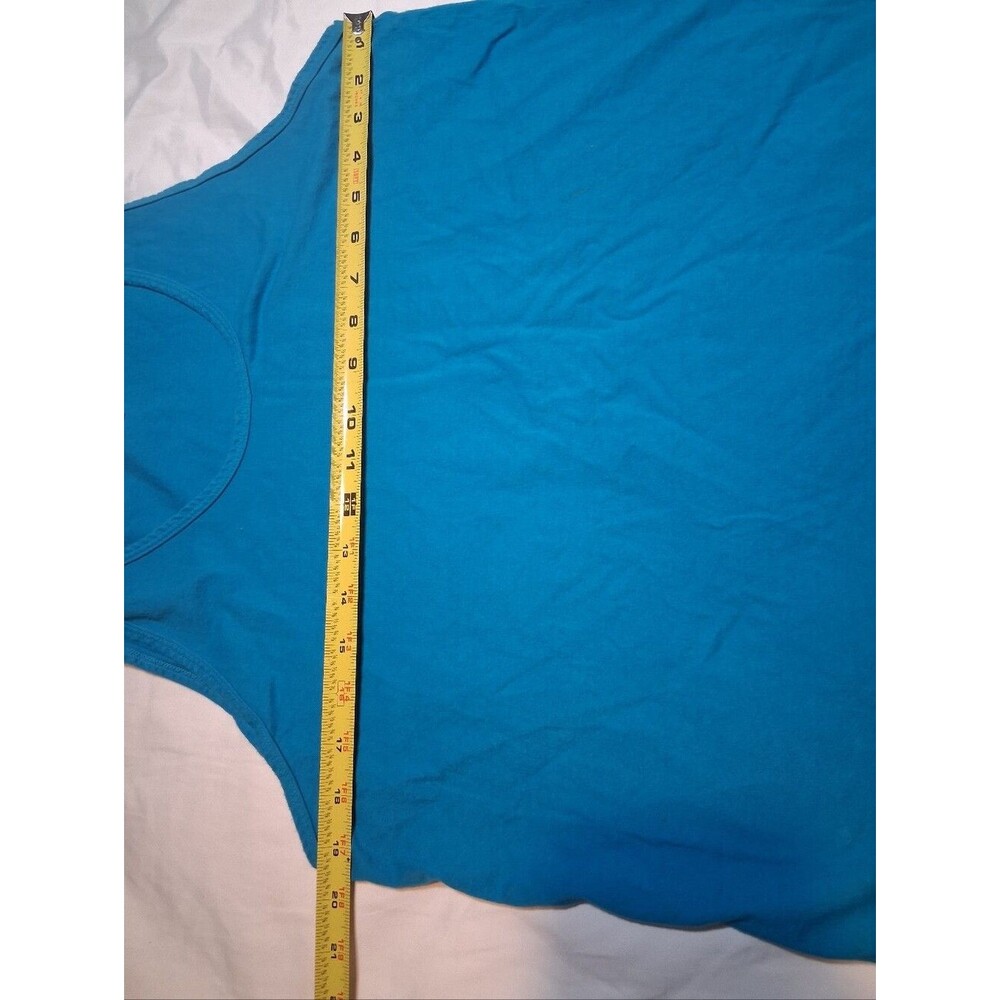 Pete & GretaTurquoise Blue Scoop Neck Tank Top Sleeveless Tee Large Activ Casual - Picture 5 of 7